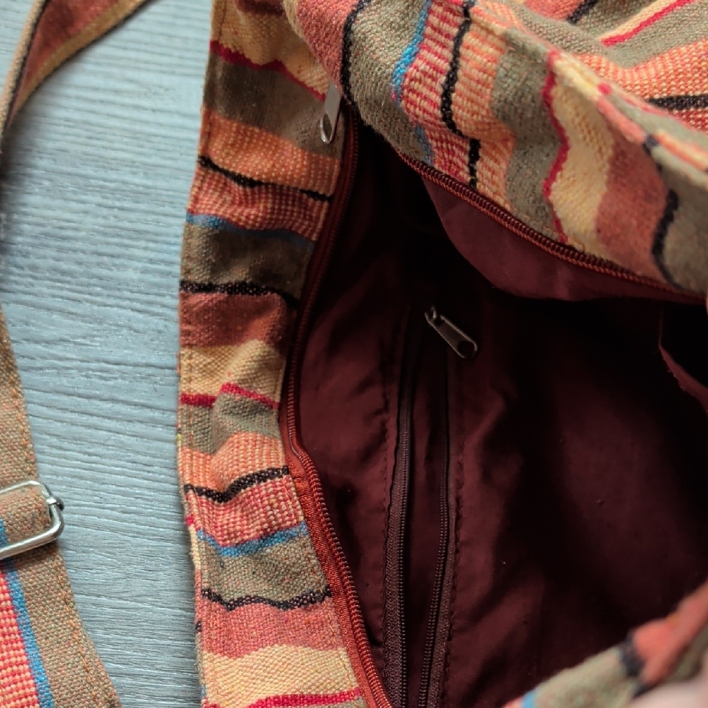 Striped Multicolor Shoulder Bag - Picture 2 of 5